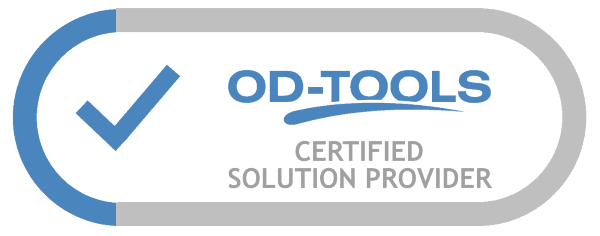 Logo of OD-Tools with a checkmark and text 'Certified Solution Provider'.