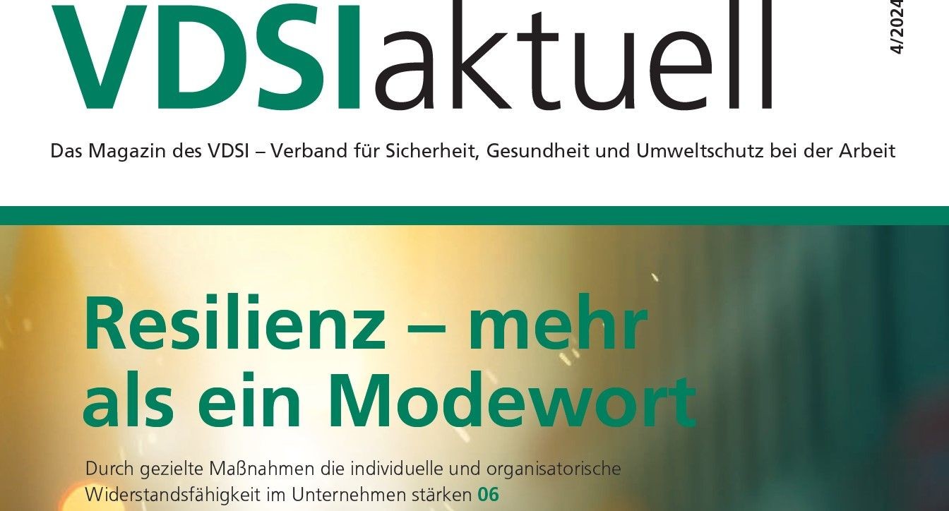 Titelstory zum Thema Resilienz in der VDSIaktuell